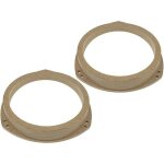 Adnauto - 2 adaptateurs hp compatible avec opel corsa 165mm bois mdf impregnes vernis