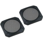 Adnauto - 2 grilles 130mm pour haut - parleur 100mm metal carre noire Adnauto - 2 grilles 130mm pour haut - parleur 100mm metal carre noire