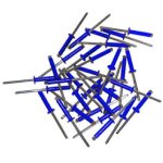 Adnauto - 250 rivets bleus eclates 4x20 bleus
