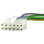 Cable autoradio pioneer 12pin fils nus - connecteur blanc