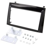 Adnauto - facade autoradio 2din compatible avec fiat doblo opel combo ap14 - noir brillant