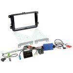 Adnauto - kit installation autoradio support 2din + adaptateur antenne compatible avec vw seat skoda ...