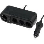 Multiprise allume - cigare 10a 12v 4x2. 5a noir avec cable 1m