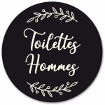 Adzif. biz le sticker de decoration - plaque de porte autocollante pvc gravé noir blanc ronde. - - toilettes ... Adzif. biz le sticker de decoration - plaque de porte autocollante pvc gravé noir blanc ronde. - - toilettes ...