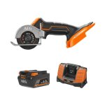 Aeg - pack 18v - mini scie multi - mat�riaux brushless - batterie 4. 0 ah - chargeur
