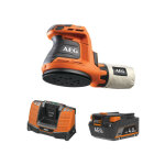 Aeg - pack 18v - ponceuse excentrique 125mm - batterie 4. 0 ah - chargeur