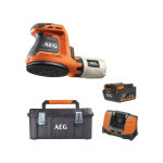 Aeg - pack 18v - ponceuse excentrique 125mm - batterie 4. 0 ah - chargeur - caisse de rangement