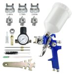 Arographe hvlp, pistolet  air comprim  alimentation par gravit avec buse de 1, 4 / 1, 7 / 2 mm et ...