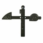 Afbat - arr�t de portail � bascule � sceller r�glable noir