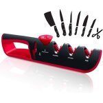 Affuteur couteau 4 en 1, eguiseur de couteau aiguiseur couteaux et professionnel kitchen knife sharpener, ...