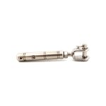 Tendeur chape inox - gauche câble de 3 à 4 mm pour garde corps, rampabarde, rampe d'escalier. Tendeur chape inox - gauche câble de 3 à 4 mm pour garde corps, rampabarde, rampe d'escalier.
