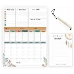 Agenda autocollant tableau effa�able � sec flexible avec aimants calendrier