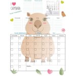 Agenda frigo enfant tableau magn�tique kapybara + stylo calendrier