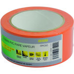 Ruban adhsif - pvc - pare vapeur - 50 mm x 33 mtres - orange agi robur 393500
