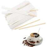 Agitateurs de caf� en bois, 200pcs palettes caf� emball�es individuellement b�tonnets cafe agitateurs ...