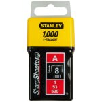 Agrafes type a 8mm boîte de 1000 stanley 1 - tra205t Agrafes type a 8mm boîte de 1000 stanley 1 - tra205t