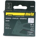 Agrafes num�ro 3 de 6mm 1000 unit. gg306 mota