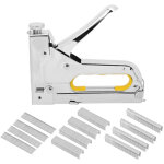 Agrafeuse murale 3 en 1 avec 200 agrafes, 200 agrafes en forme de u et 200 clous brad pour le bois d'ameubleme ...