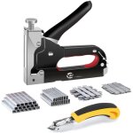 Agrafeuse murale multifonction ultrixe 4 en 1 pistolet  agrafes robuste avec 4000 agrafes, kit d'agrafeuse ...