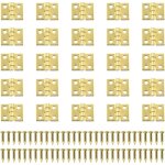 Ahlsen - 100 pices mini charniere rtro charnires connecteurs charniere laiton petite charnires mtal ...