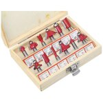 Lot de 12 fraises pour défonceuse avec tige de 8 mm en carbure de tungstène - outils professionnels pour ... Lot de 12 fraises pour défonceuse avec tige de 8 mm en carbure de tungstène - outils professionnels pour ...