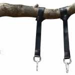 Ahlsen lot de 2 kit hamac ultra r�sistant aux sangles lourde suspension 150cm avec d - ring - deux crochets ...