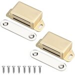 Lot de 2 loquets de porte magntiques, loquet robuste pour armoires, volets, portes de meubles, portes ...