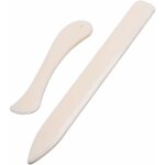 Lot de 2 marqueurs de pliage en os pour travaux manuels, en forme d'os droits et incurvs plioir scrapbooking ...