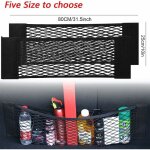 Ahlsen [2 pack] filet coffre voiture, filet de rangement de coffre, grande taille 80 x 25 cm, bouteilles, ...
