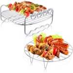 Ahlsen - 2 pcs accessoires pour friteuse à air comprimé, 7 pouces support multifonction double couche ... Ahlsen - 2 pcs accessoires pour friteuse à air comprimé, 7 pouces support multifonction double couche ...