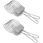 Ahlsen 2 pi�ces en acier inoxydable tranche pince pince � viande s�parateur de jambon hot dog s�parateur ...