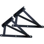 Ahlsen - 2 pi�ces, canap� triangle � ressort charni�re bo�te de lit de rangement accessoires, noir