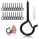 Ahlsen lot de 20 crochets  vis, crochets de plafond avec boucle de scurit, crochets muraux pour extrieur, ...