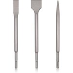 Ahlsen - 3 pices burins sds plus burin large plat pointu perforateur burineur jeu de burins pour carrelage ...