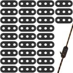 Ahlsen - 30 pcs tendeur de corde 3 trous tendeur de cordeau, tendeur de corde camping noir, corde boucle ...
