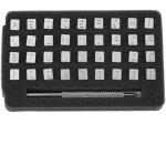 36pcs lettre  frapper, lettre punch kit de l'alphabet outils de poinonnage de 26 lettres et 10 numros ...