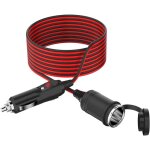 Ahlsen 3m rallonge allume cigare 12v - 24v voiture tanche prise de voiture 17 awg avec fusible 15a, ...