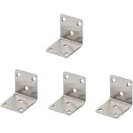 Ahlsen - lot de 4 �querres d'angle en acier inoxydable 40 mm x 40 mm x 41 mm en forme de l � 90 degr�s ...