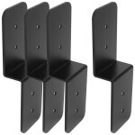 Lot de 4 supports de poutre de toit pour pergola, supports en z en acier robuste, double angle profil ...