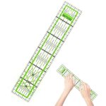 Ahlsen - 5pcs 30 x 5 cm r�gle de mesure en acrylique, r�gle patchwork couture avec ligne de grille, r�gle ...