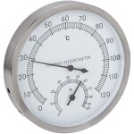 Ahlsen - acier inoxydable thermomtre hygromtre thermo - hygromtre accessoire d'quipement de sauna ...