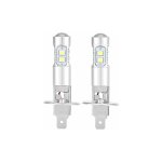 Ampoules de phare, 2x h1 6000k super blanc 100w kit d'ampoules de phare  led feux de croisement, 6524mm ...