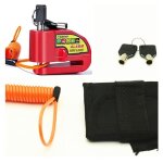 Ahlsen antivol de disque de moto avec alarme 110 db, alarme antivol de disque de moto pour moto / vlo ...