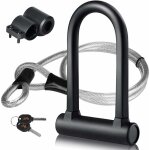 Ahlsen - antivol de vélo en forme de u avec câble antivol flexible et support stable Ahlsen - antivol de vélo en forme de u avec câble antivol flexible et support stable