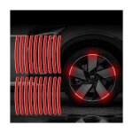 Autocollants rflchissants pour moyeu de roue de voiture, autocollants rflchissants pour jante, autocollant ...