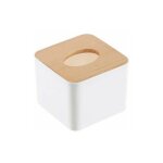 Ahlsen - bote  mouchoirs, couvercle en bois amovible en plastique, organisateur de mouchoirs, organisateur ...