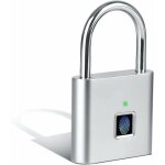 Ahlsen cadenas  empreintes digitales intelligent, argent avec fonction de chargement usb, pour casier, ...