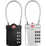 Ahlsen cadenas valise, tsa cadenas  combinaison 4 chiffres avec alarme d'ouverture, serrures  bagages ...