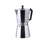 Ahlsen - cafetire italienne en aluminium expresso - couvert transparent (14 tasses 700 ml)