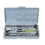 Coffret de clés à douille, douilles et coffrets 1 / 4'3 / 8', avec clé à cliquet réversible rapide, embout ... Coffret de clés à douille, douilles et coffrets 1 / 4'3 / 8', avec clé à cliquet réversible rapide, embout ...
